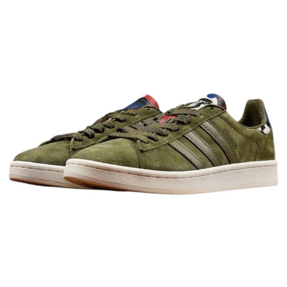Adidas Campus Olive Green Suede Sneakers bb0077 r w b camo US men 6/ Fr 38 2/3 - Picture 1 of 12